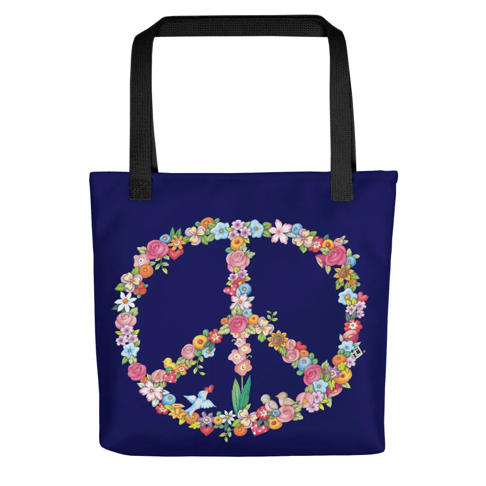 Floral Peace Tote Bag
