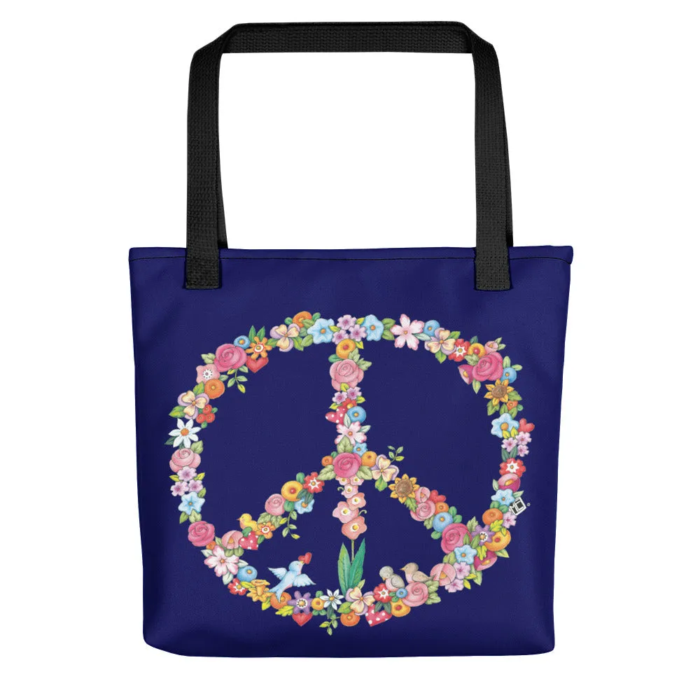 Floral Peace Tote Bag