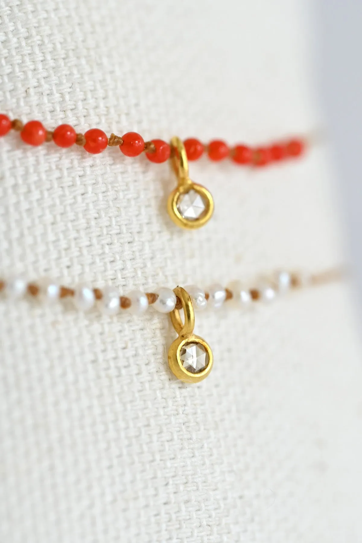 Flore Bracelet with Diamond - Pearl
