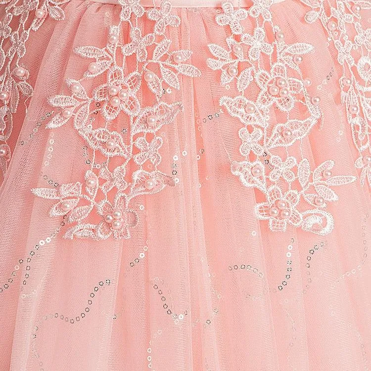 Girls Princess Sleeveless Flower Birthday / Wedding Party Banquet Long Dress