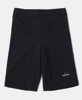 Girl's Super Combed Cotton Elastane Stretch Shorties with Ultrasoft Waistband - Black