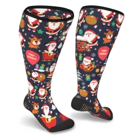 Here Comes Santa Diabetic Compression Socks
