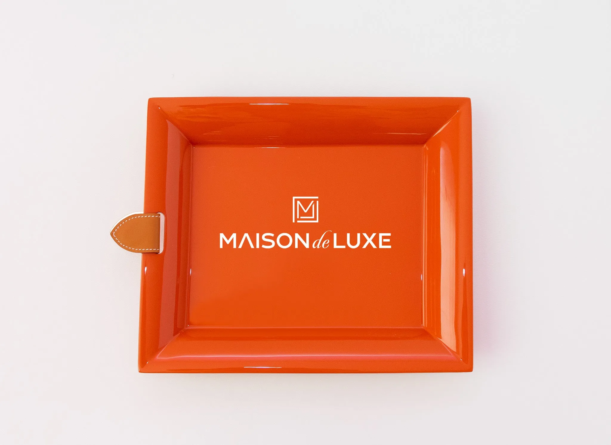 Hermes Classic Orange Chakor Lacquered Change Tray