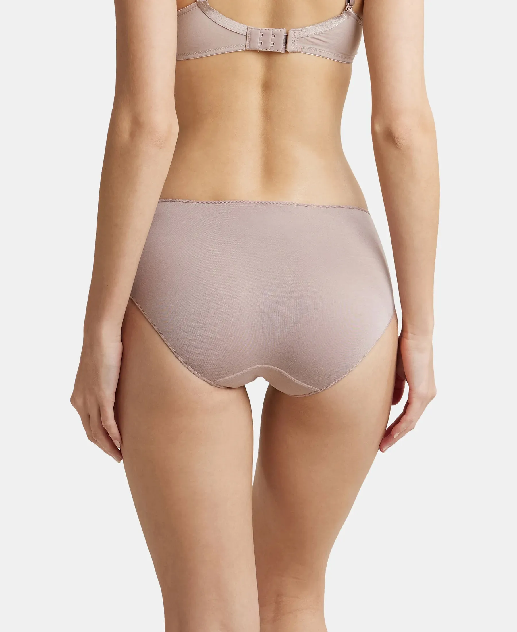 High Coverage Micro Modal Elastane Stretch Hipster With Ultrasoft Concealed Waistband - Mocha