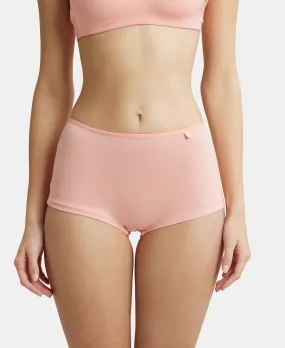 High Coverage Super Combed Cotton Elastane Stretch Boy Leg With Concealed Waistband and StayFresh Treatment - Candlelight Peach