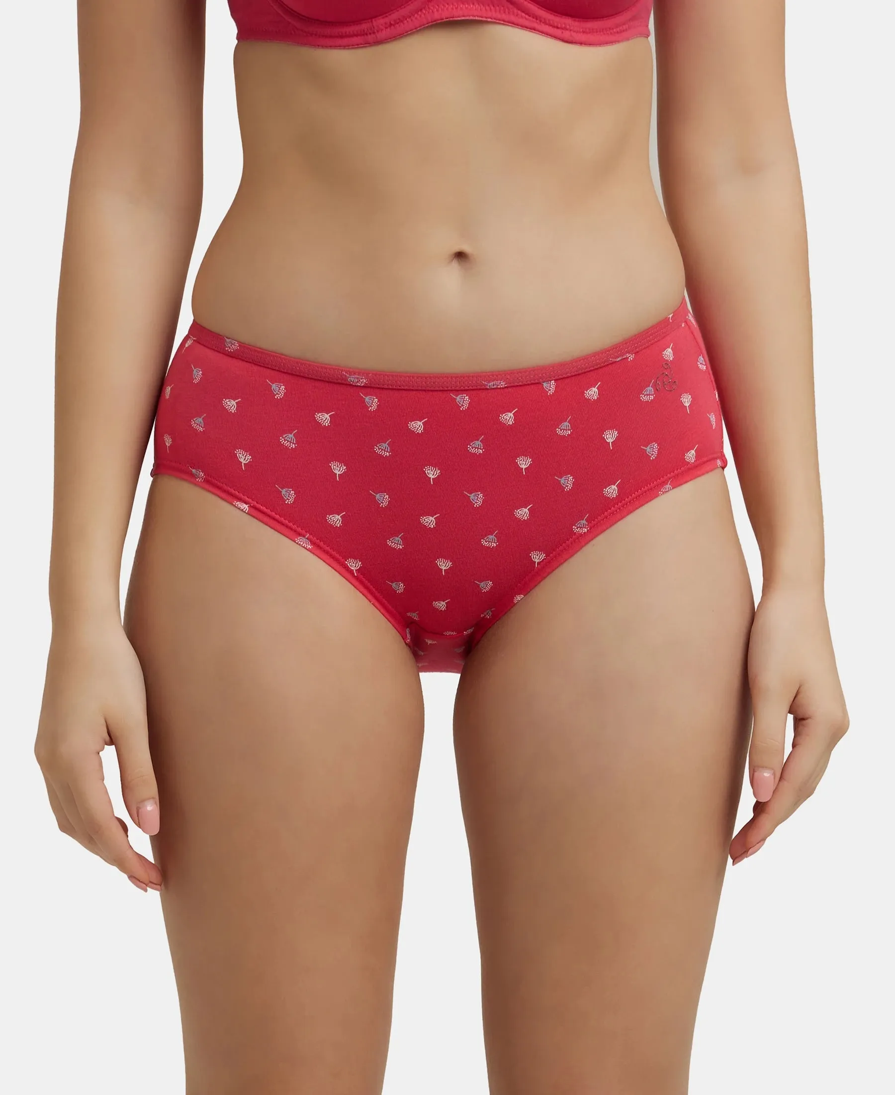 High Coverage Super Combed Cotton Elastane Stretch Hipster With Concealed Waistband and StayFresh Treatment - Assorted Prints (Pack of 2)