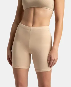 High Coverage Super Combed Cotton Elastane Stretch Shorties With Concealed Waistband - Skin