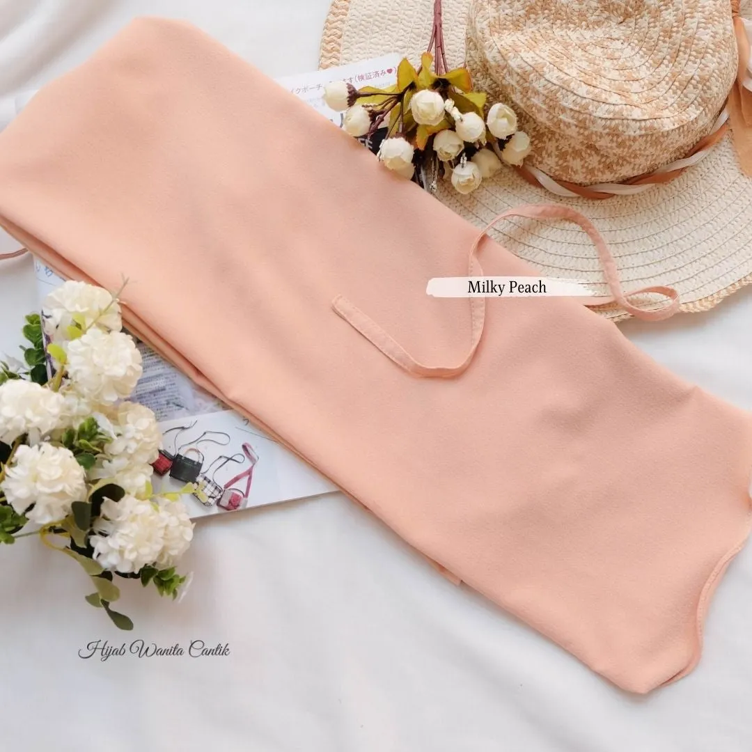 Hijab Instan Baiti Bergo Jumbo ukuran besar - TY12.2 Milky Peach