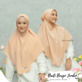 Hijab Instan Baiti Bergo Jumbo ukuran besar - TY12.2 Milky Peach