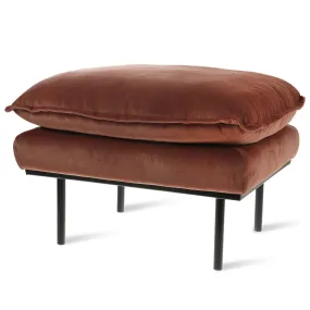 HKliving RICH VELVET MAGNOLIA (RED) Retro Hocker/ Footrest