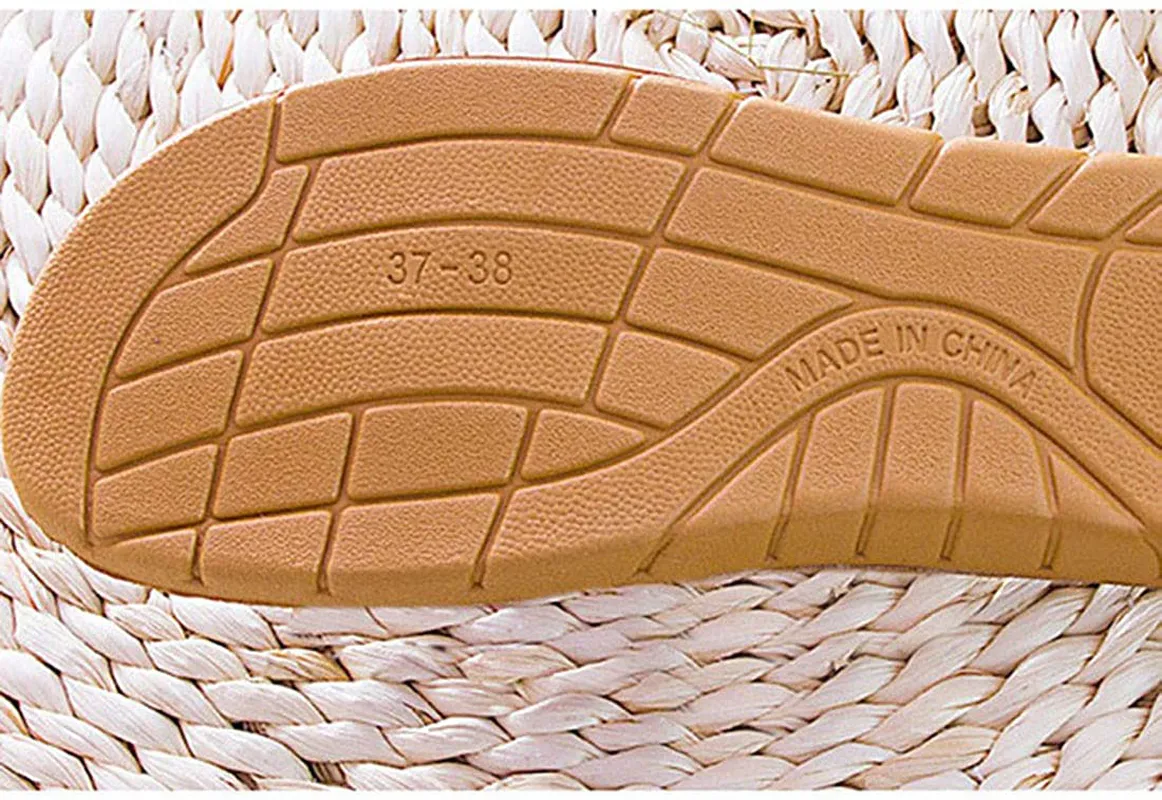 HUAIDE Linen Slippers for Women Men Flax Tatami Slippers Indoor Skid-Proof House Slipper Open Toe