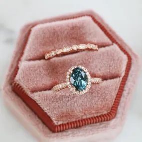 Iris London Blue Topaz Ring- 14K Rose Gold Vermeil
