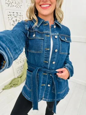 Judy Blue Takin' Care of Business Mid Length Denim Jacket in Reg/Curvy