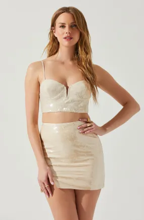 Lesia Sequin Crop Top