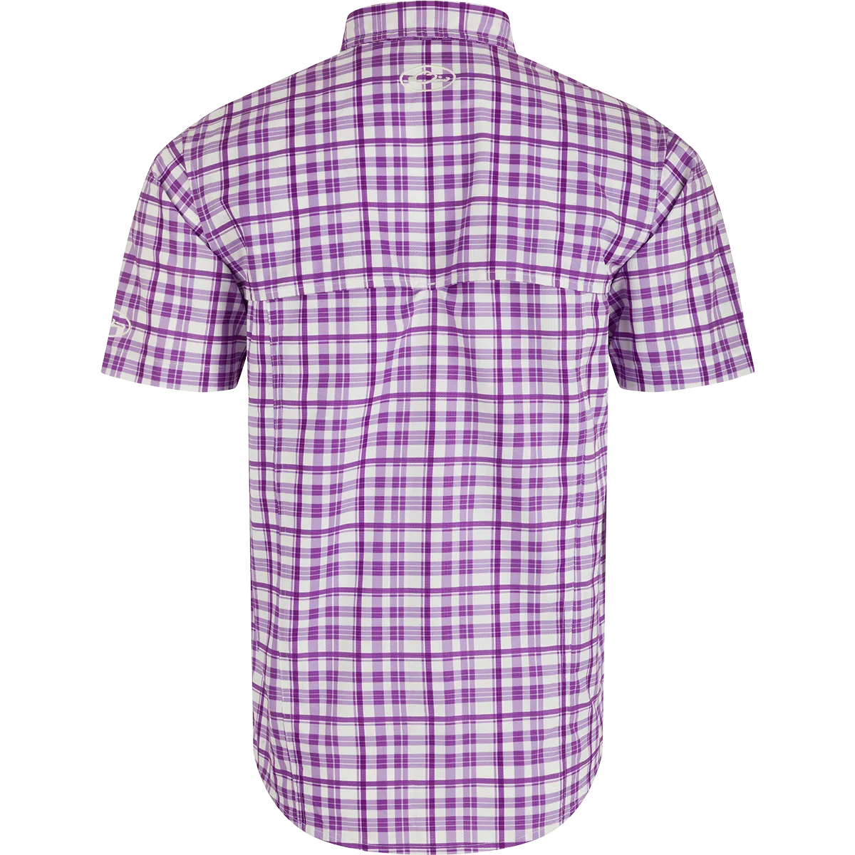 LSU Hunter Creek Windowpane Plaid Short Sleeve Shirt