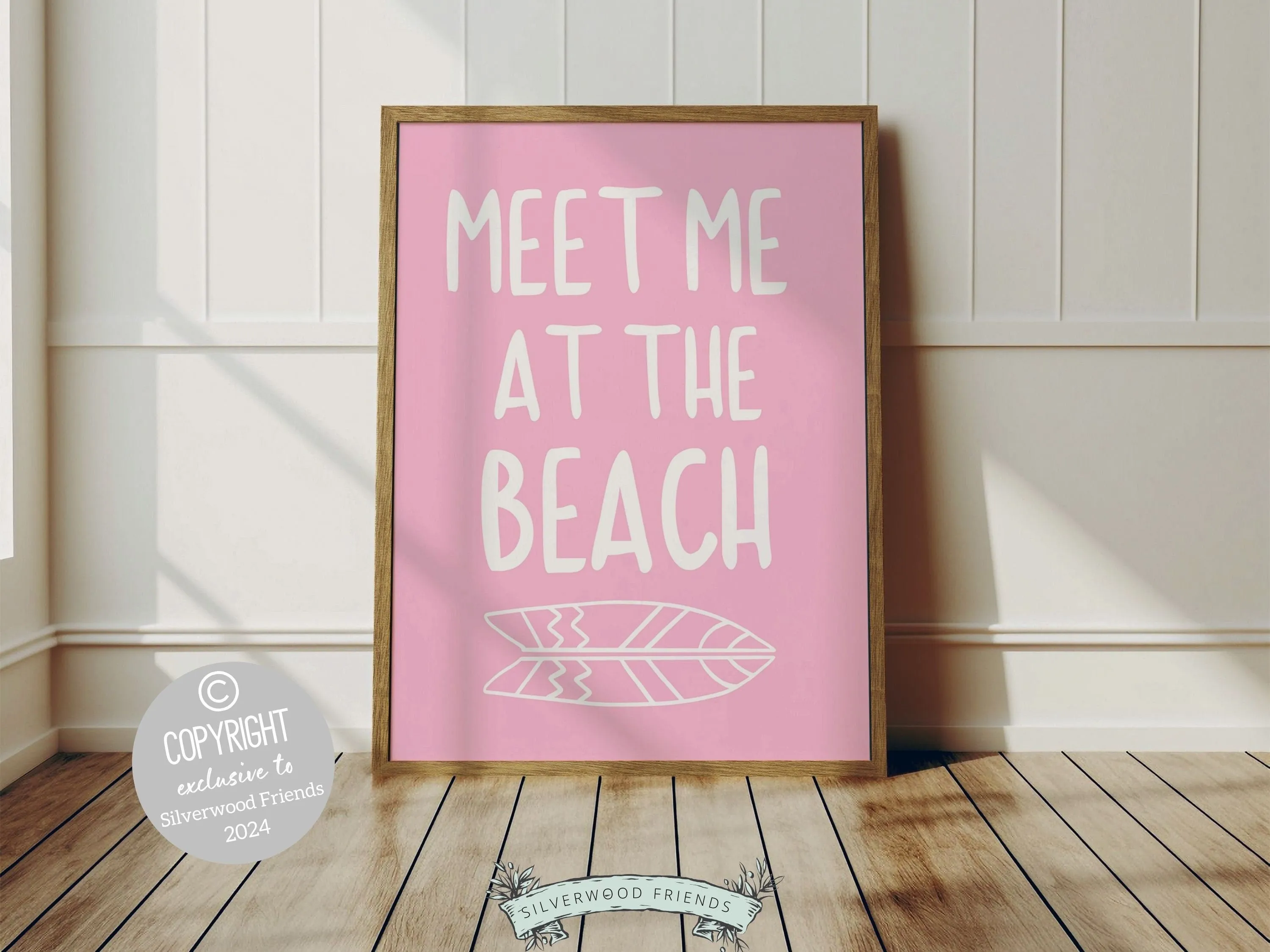 Meet Me At The Beach - Set of 3 Pink