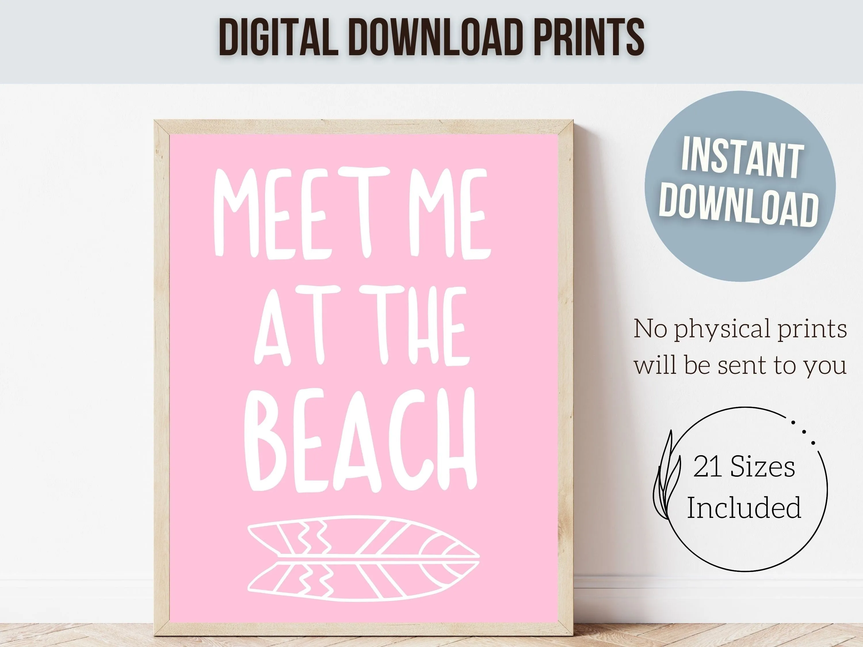 Meet Me At The Beach - Set of 3 Pink