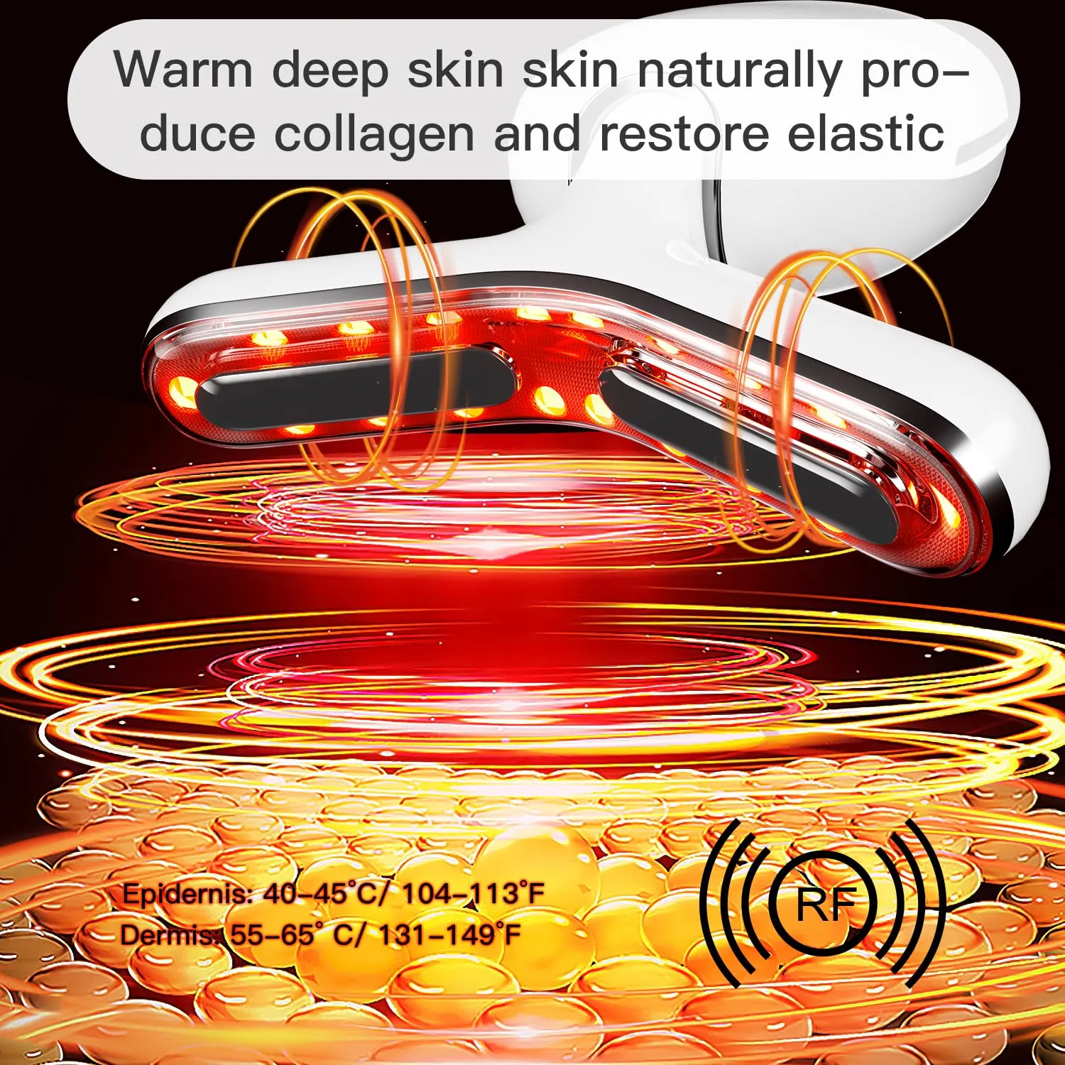 Microcurrent-Facial-Neck Device Face Massage Machine, 3 Modes Skin Care-Heat, Vibration, Facial Device for Skin Care, Improvement, Firming, Tightening and Smoothing