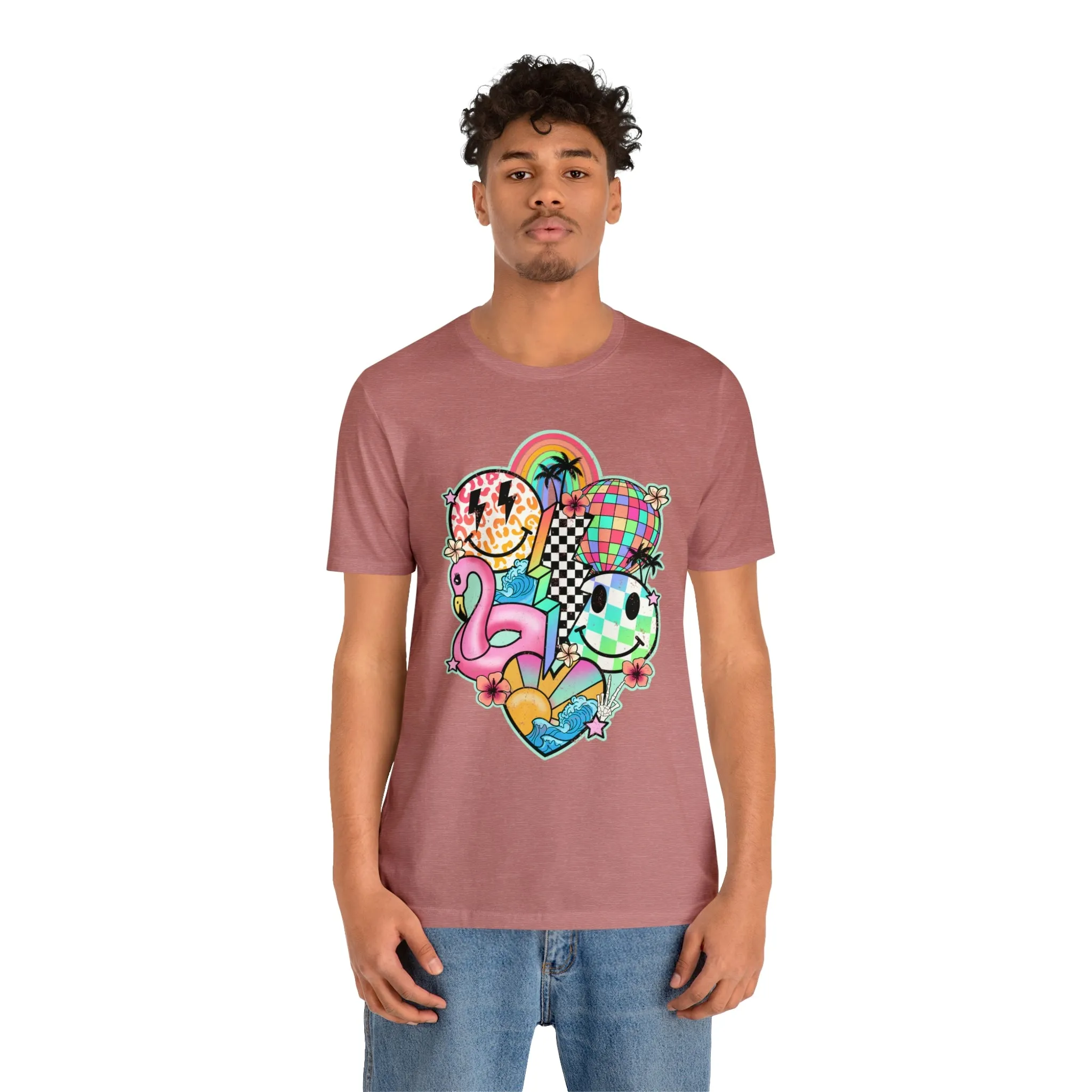 Neon Smiley Pool Party Tee - Unisex Shirt