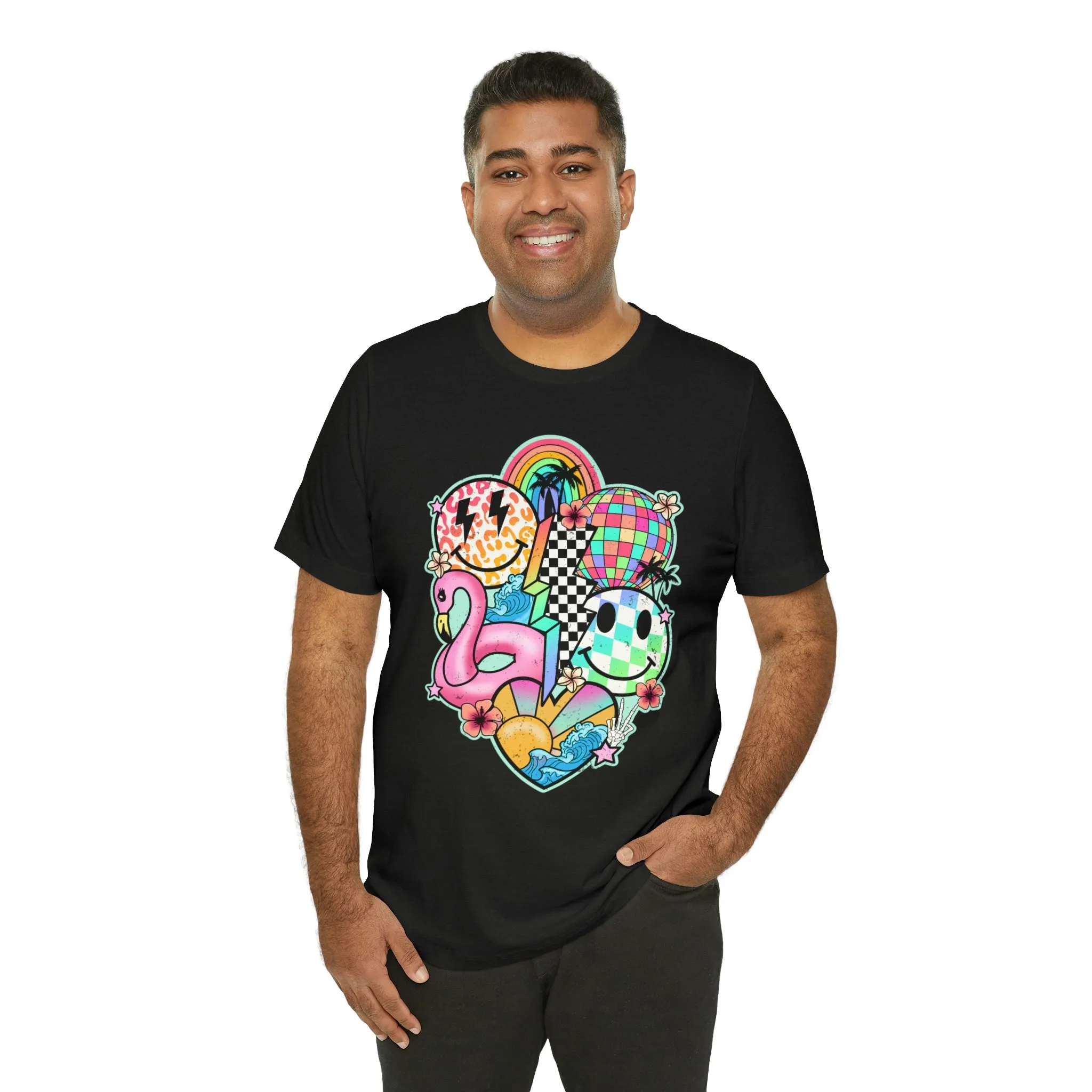 Neon Smiley Pool Party Tee - Unisex Shirt