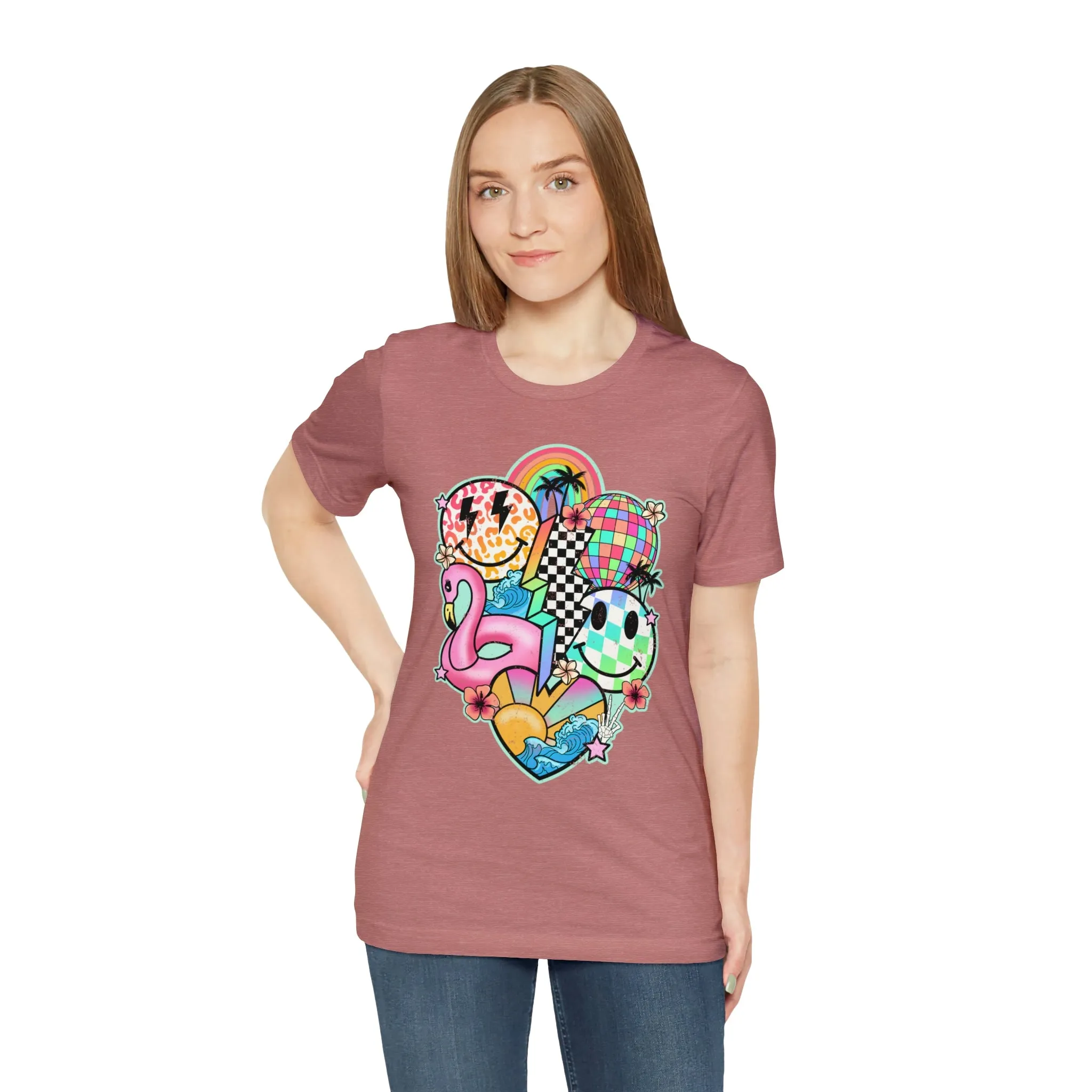 Neon Smiley Pool Party Tee - Unisex Shirt