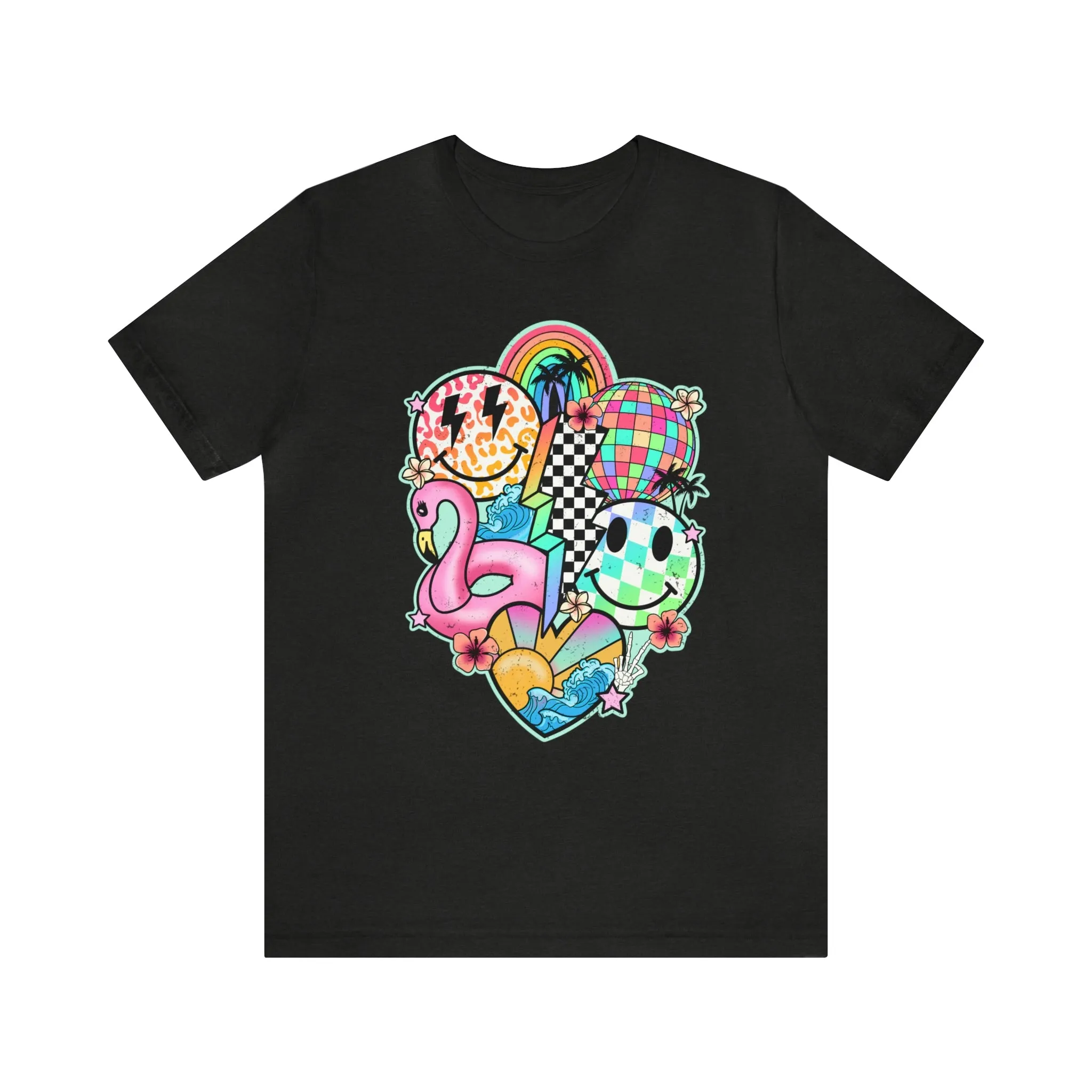Neon Smiley Pool Party Tee - Unisex Shirt