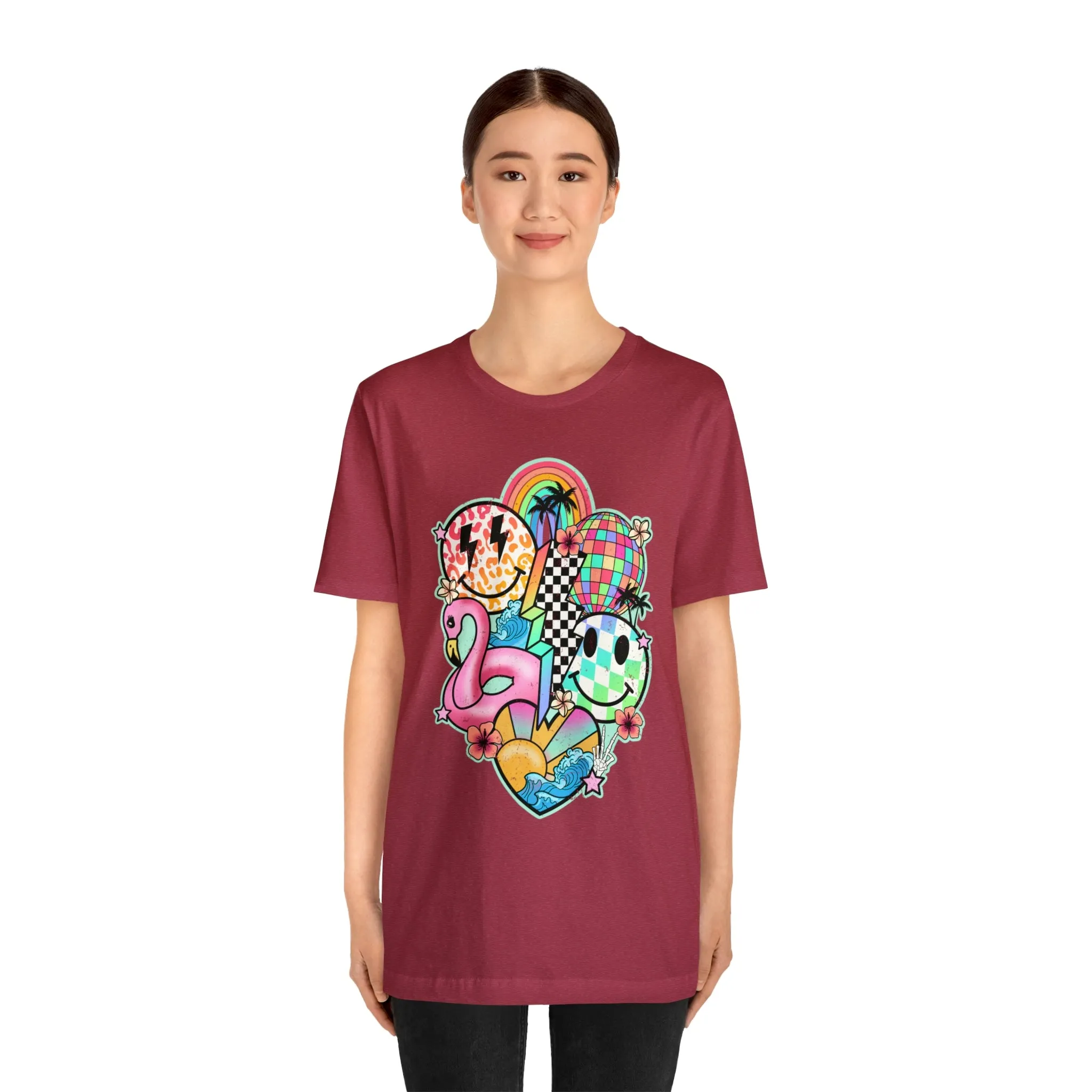 Neon Smiley Pool Party Tee - Unisex Shirt