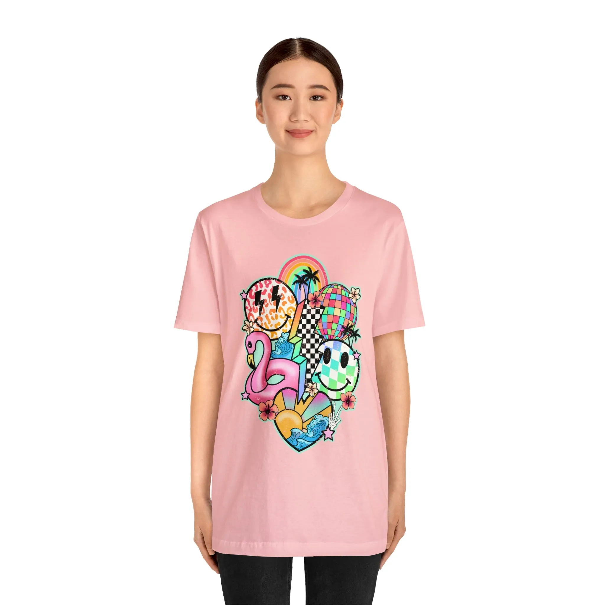Neon Smiley Pool Party Tee - Unisex Shirt