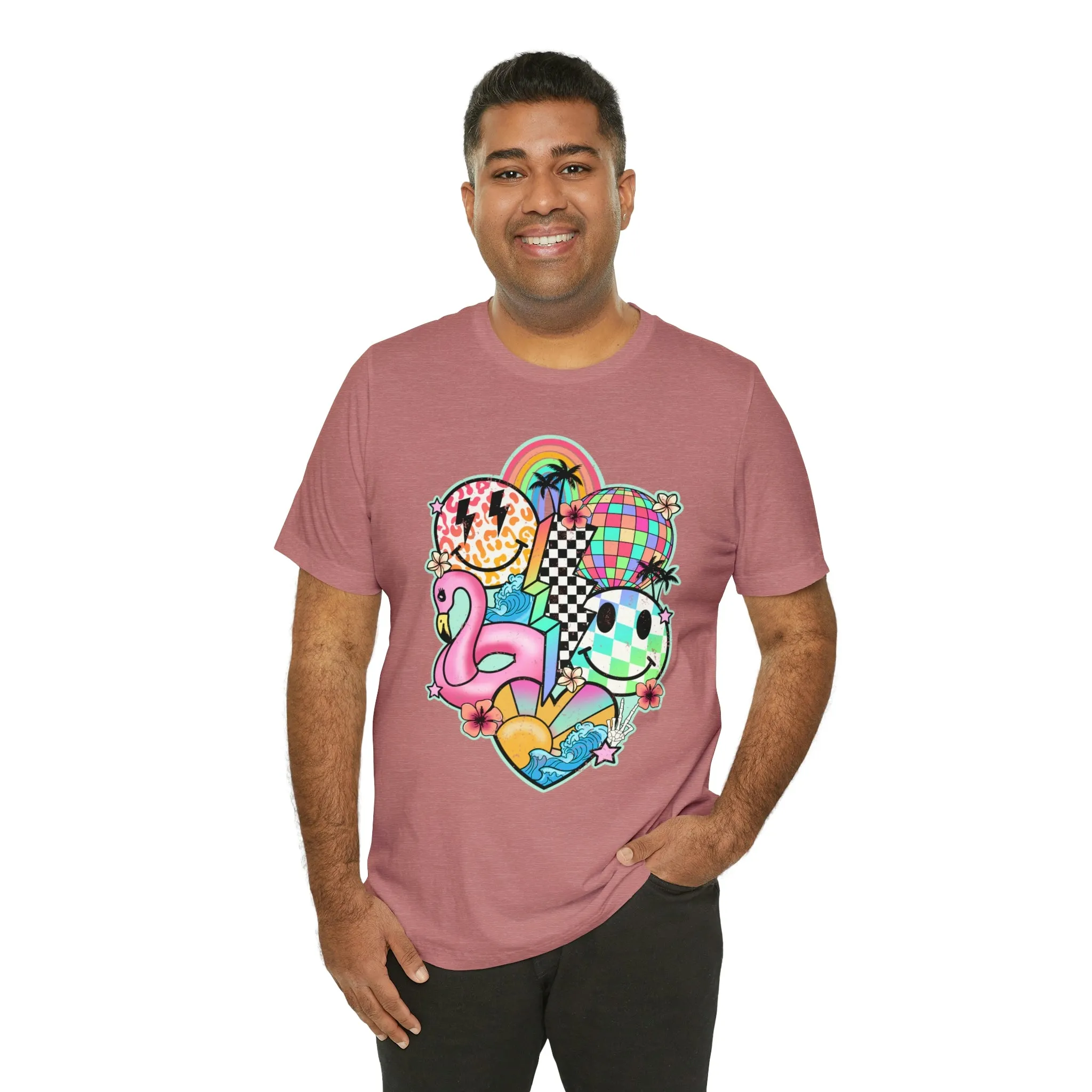 Neon Smiley Pool Party Tee - Unisex Shirt