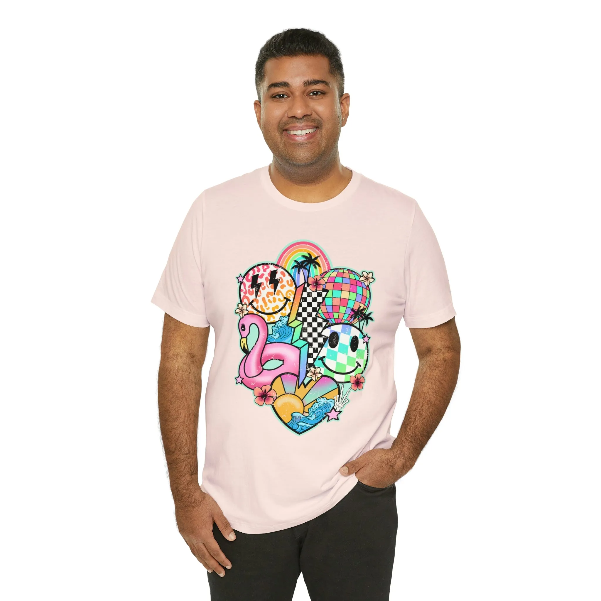 Neon Smiley Pool Party Tee - Unisex Shirt