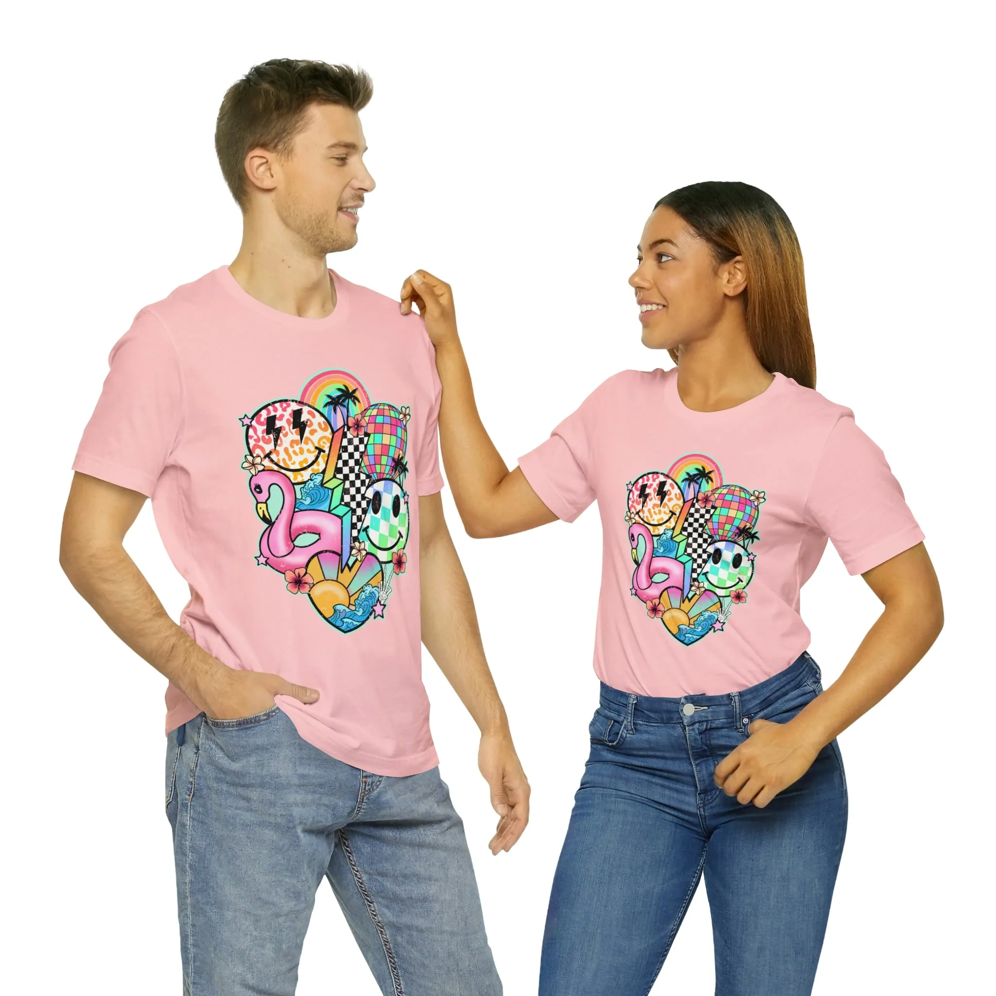 Neon Smiley Pool Party Tee - Unisex Shirt