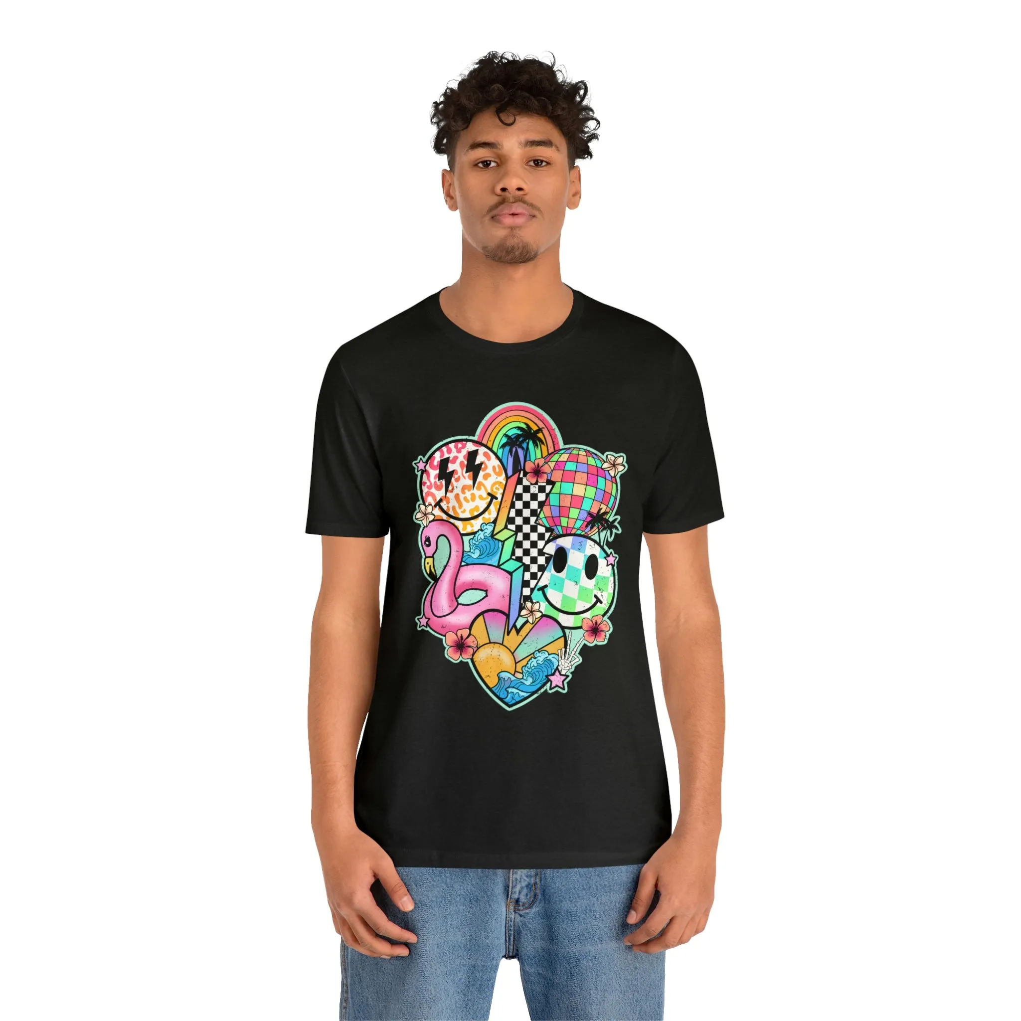 Neon Smiley Pool Party Tee - Unisex Shirt