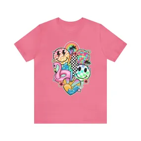 Neon Smiley Pool Party Tee - Unisex Shirt