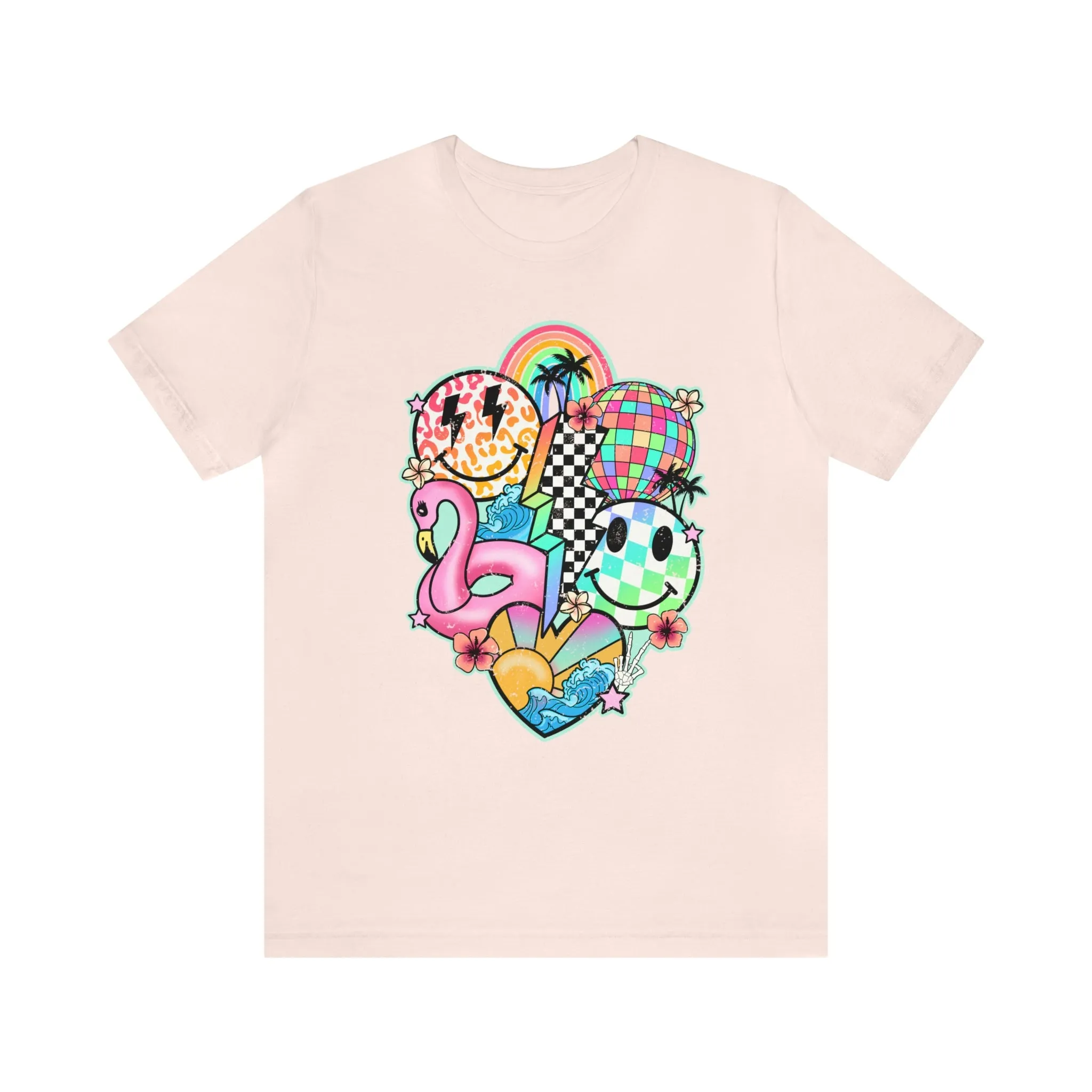 Neon Smiley Pool Party Tee - Unisex Shirt