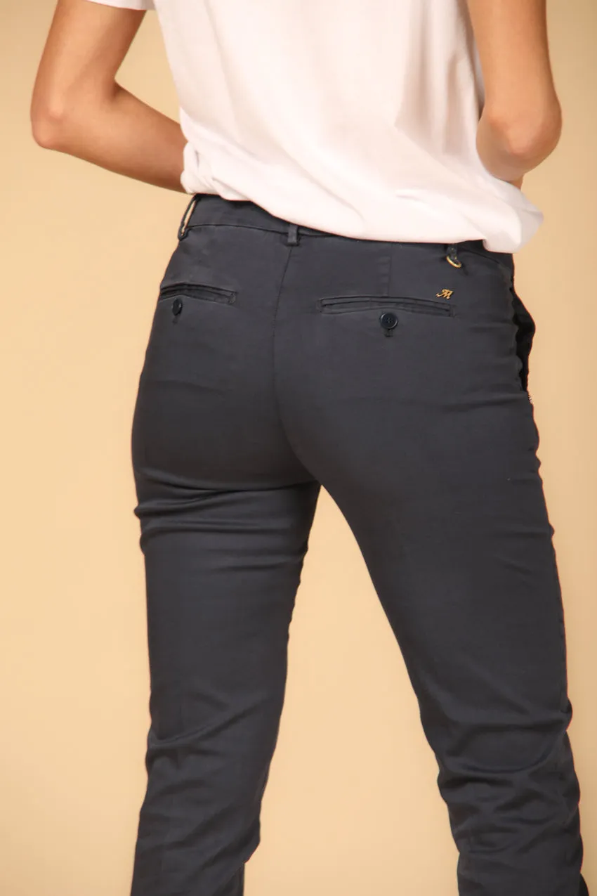 New York Slim women's chino pants in stretch satin slim ①