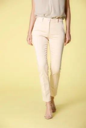 New York Slim women's chino pants in stretch satin slim