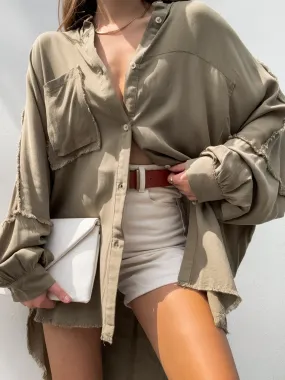 Olive Martini Button Up - Final Sale