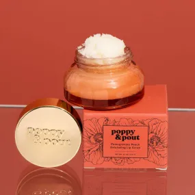 Poppy & Pout Lip Scrub Pomegranate Peach