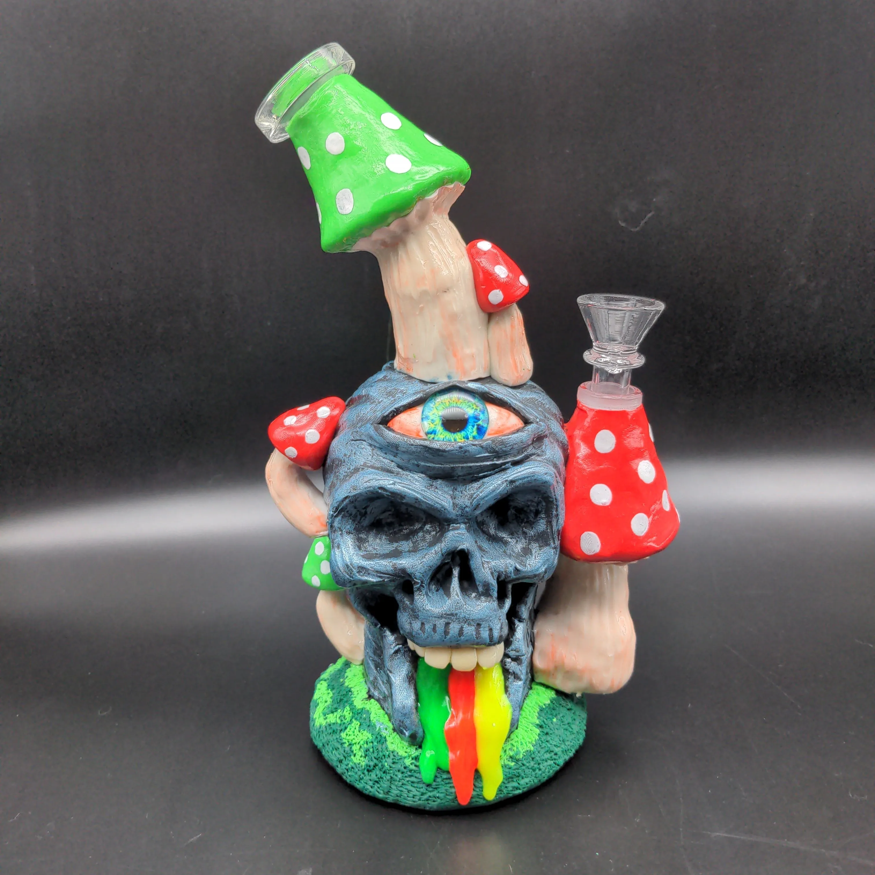 Pulsar Rainbow Puking Skull Water Pipe | 9.5 | 14mm