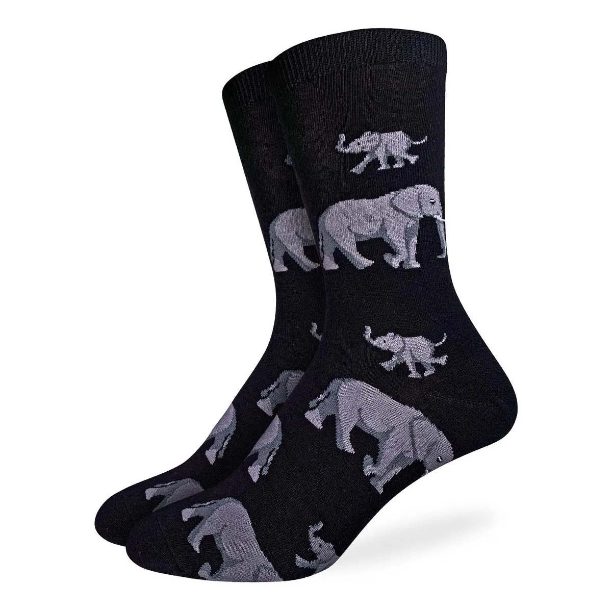 "Elephant Family" Cotton Crew Socks by Good Luck Sock