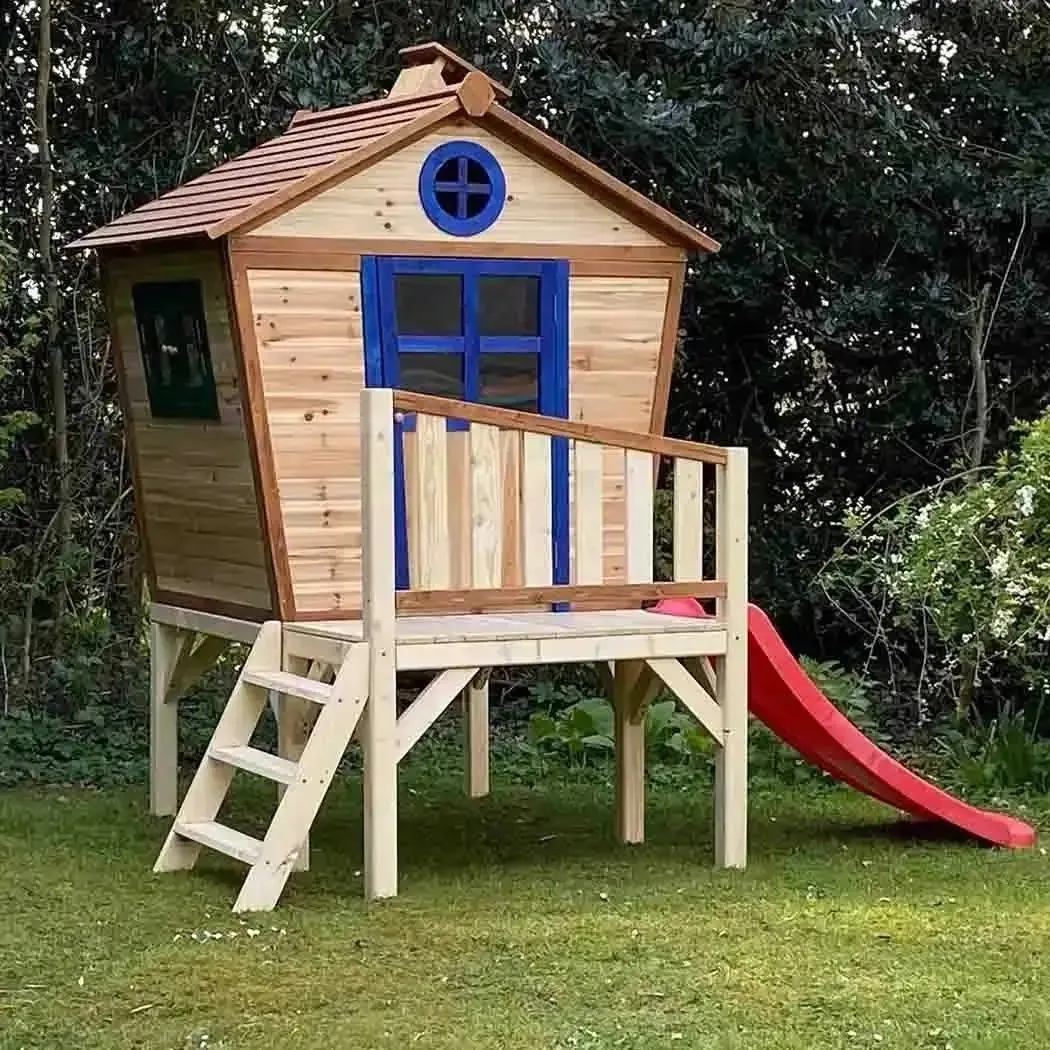Redwood Tower Playhouse - with Slide and Ladder
