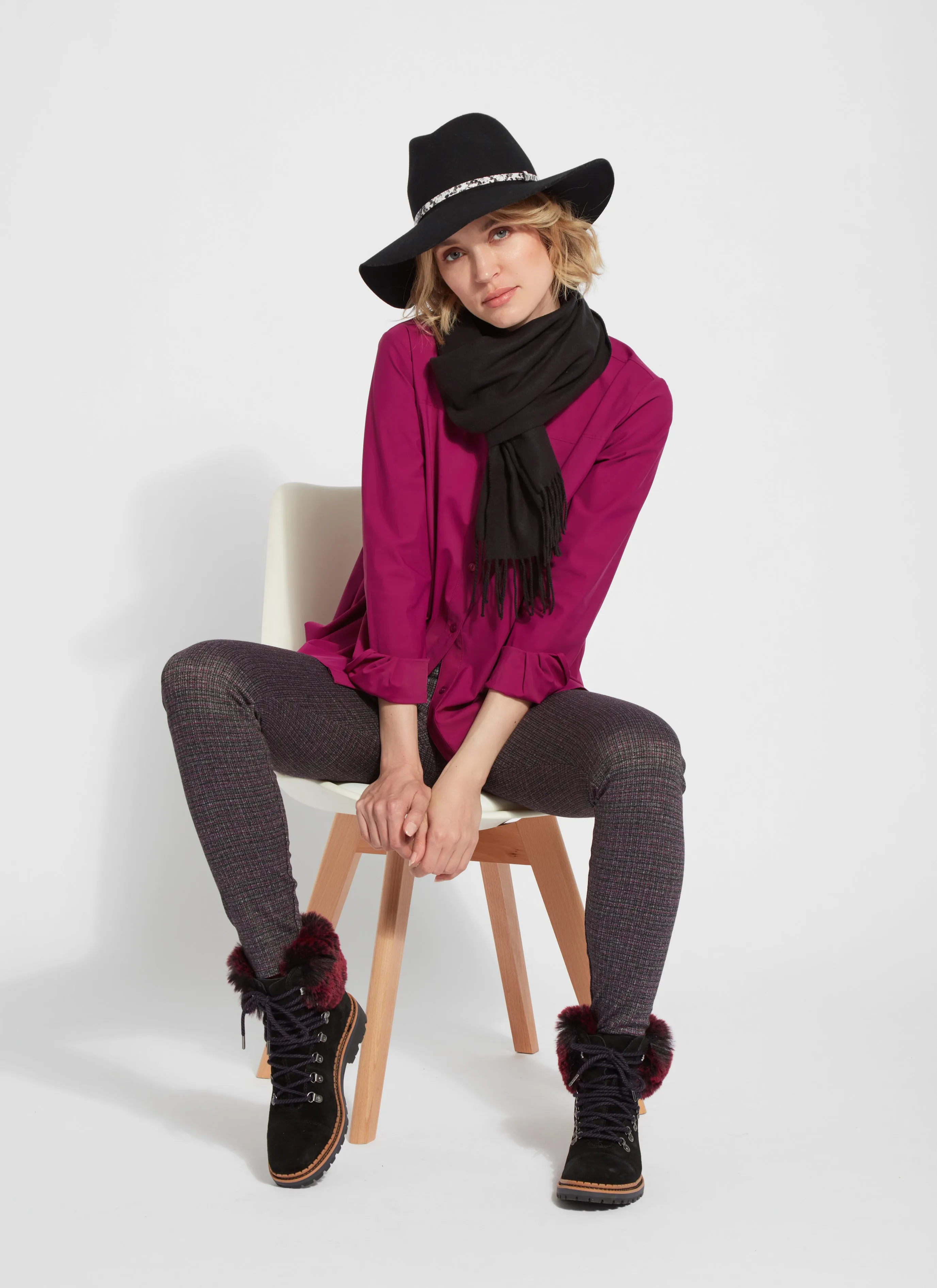 Russet Button Down Top