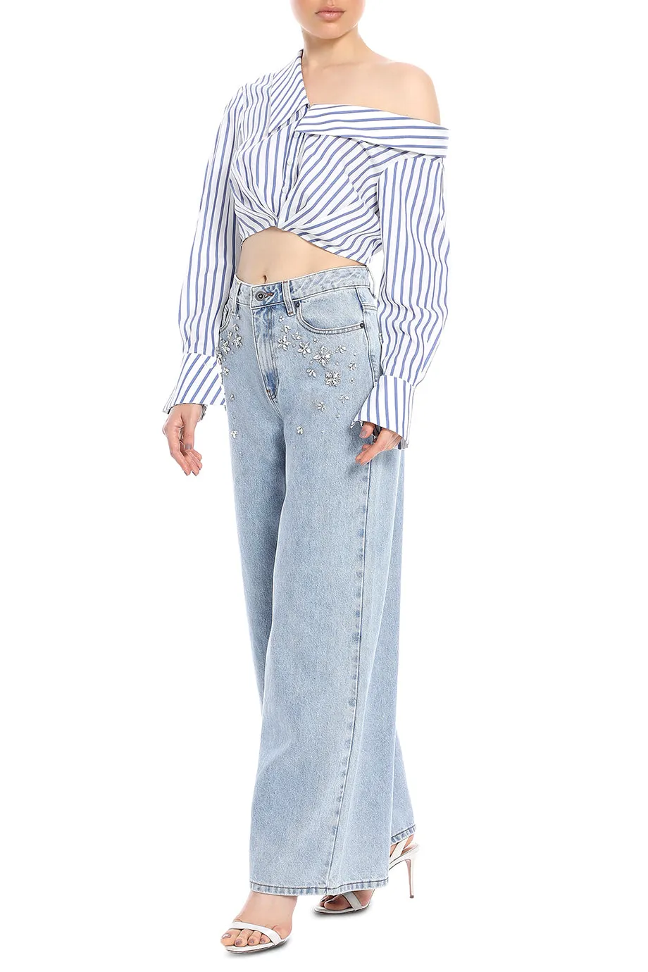 Stripe Cotton Crop Top
