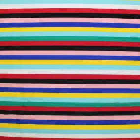 Vibrant Summer Stripes Printed Spandex | Blue Moon Fabrics