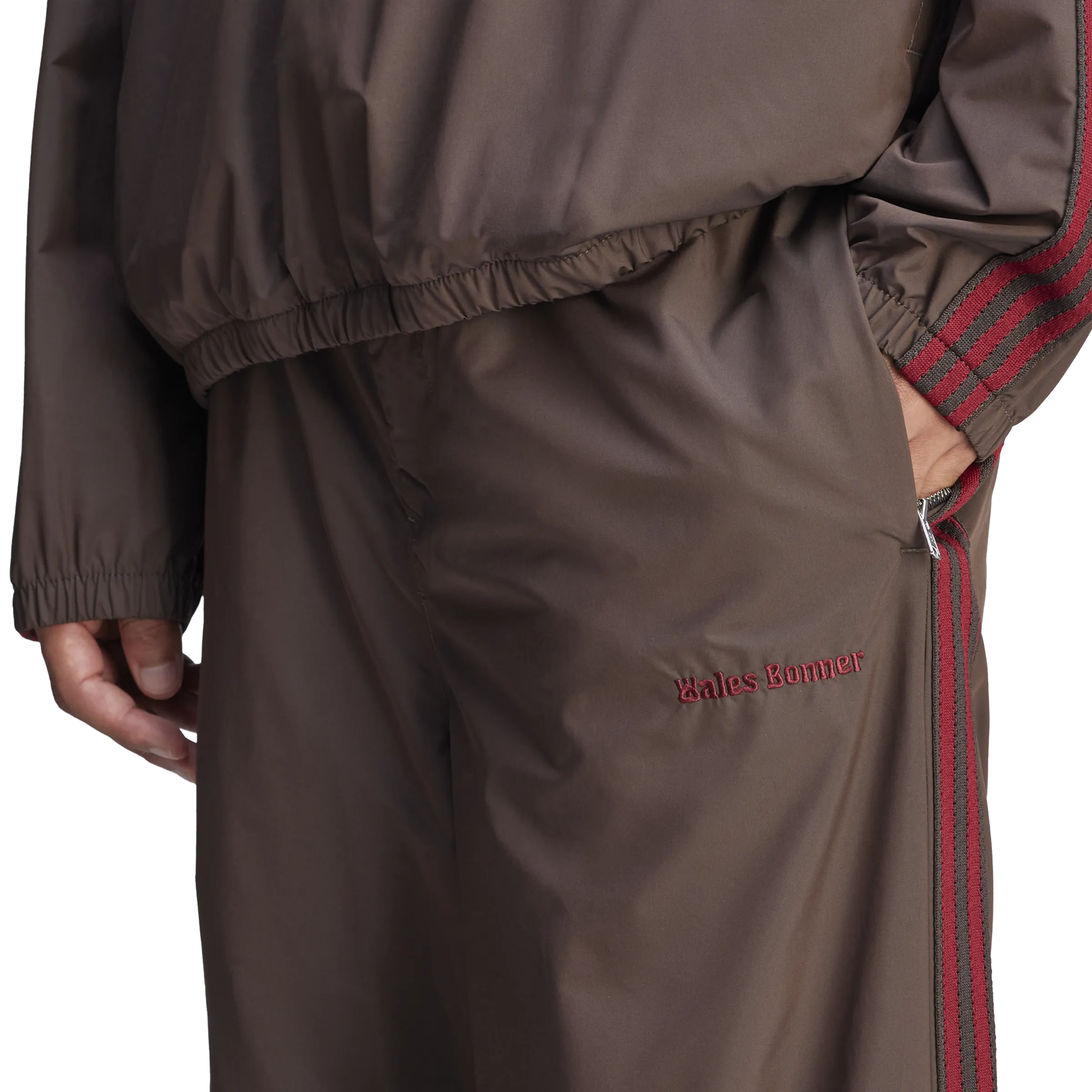   Wales Bonner Nylon Track Pants 'Night Brown'