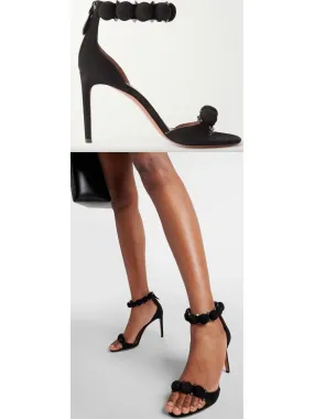 Women’s Bobble High-Heel Sandals in Black