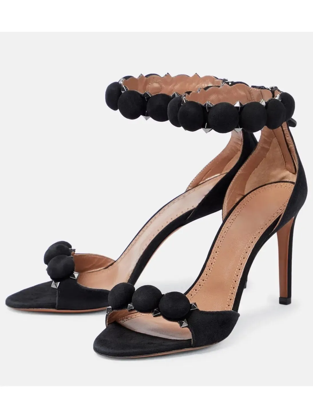 Women’s Bobble High-Heel Sandals in Black