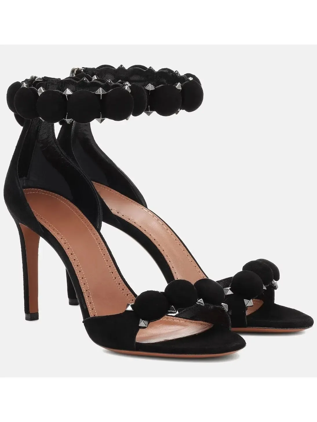 Women’s Bobble High-Heel Sandals in Black